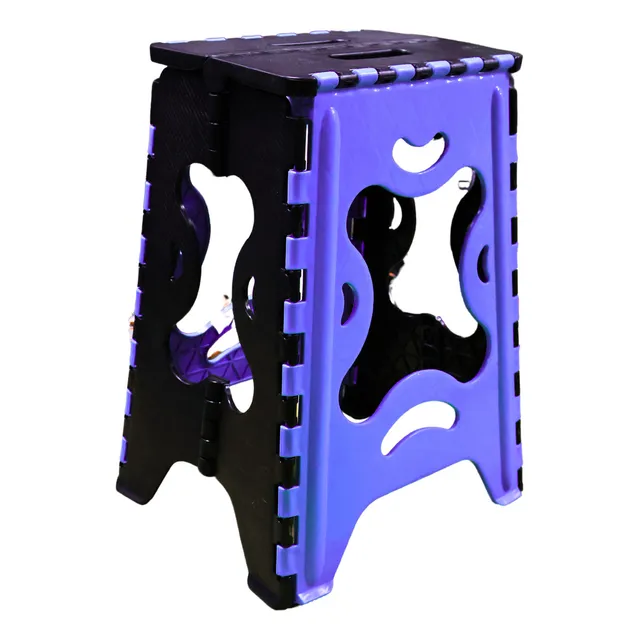 Banco Plegable Grande Portatil Plastico Soporta 120kg 1pz Acabado De La Estructura Mate Color Morado
