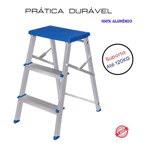 Escalera de taburete pequeña antideslizante de aluminio de alta resistencia