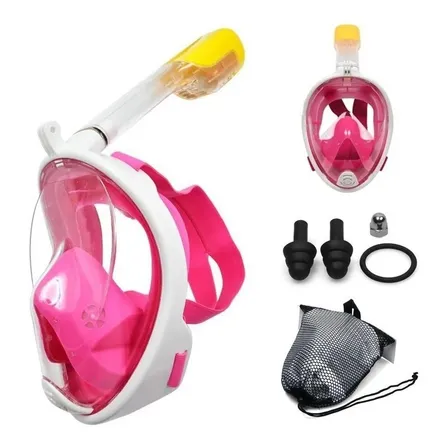 Máscara Full Face Antiniebla Buceo Snorkel  Soporte Gopro