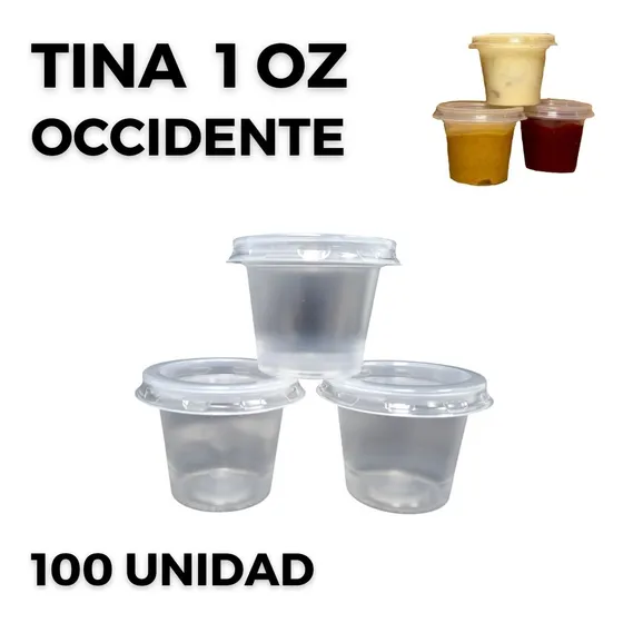 Envase 1 Onza Plástico Para Salsas X 100 Unid