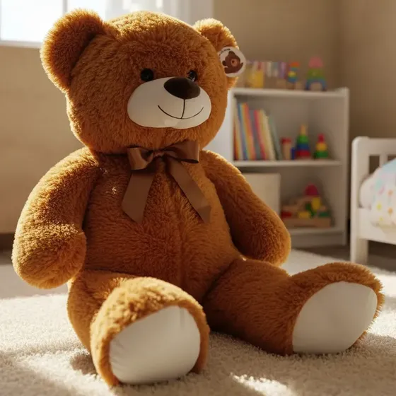 Oso De Peluche Con Moño Gigante 1 Metro! Super Lindo Y Suave