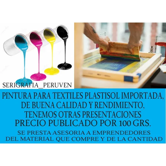 Pintura Plastisol Para Estampado Textil Desde 100g