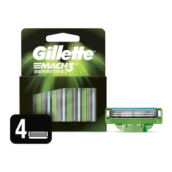 Cartuchos De Afeitar Gillette Mach3 Sensitve 4 Un