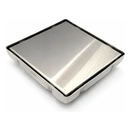 Ralo Demima 15x15 Inox Quadrado Tampa Oculta Invisivel