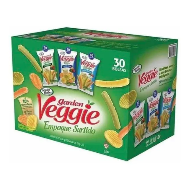 Garden Veggie Chips, Botana Saludable Sin Gluten, 30pzs