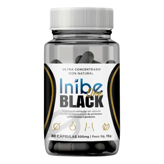 Capsul Inibe One Black Extra Forte 30 Cápsulas Detox 35ml