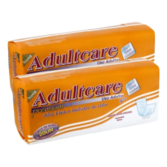 Absorvente Geriátrico Adultcare Com Fita Adesiva 20  Unid