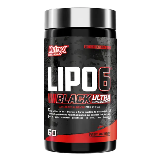 Termogenico Lipo 6 Black Ultra Concentrado - Nutrex Sabor Sem Sabor - 60 cápsulas