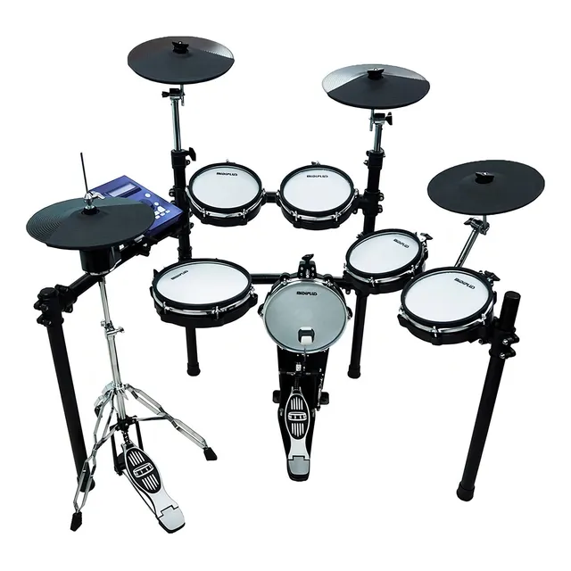 Batería Electrónica Midiplus Ed9 Pro 6 Cuerpo 4 Platos Promo Color Negro