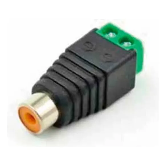 Conector RCA Qian - 2x RCA Hembra QAY-60305 Para Camara o micrófono Negro 
