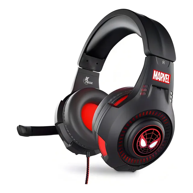 Audífonos Con Micrófono Xtech Edición Miles Morales Color Negro