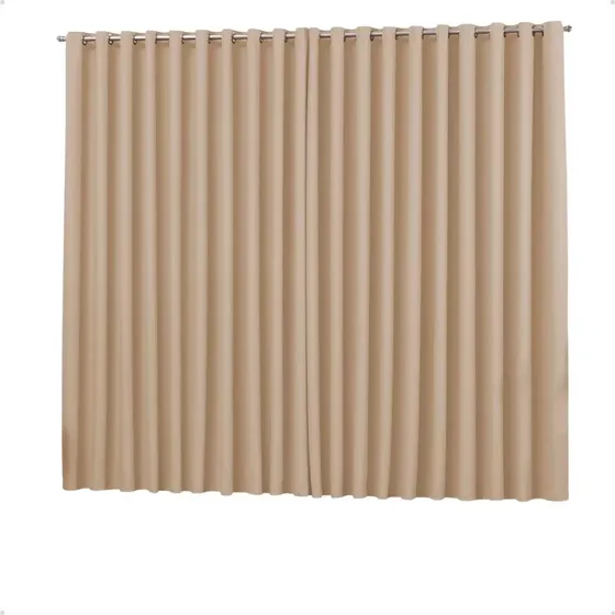Cortina Blackout Basic Bege 4,20m X 2,70m - Dui Design