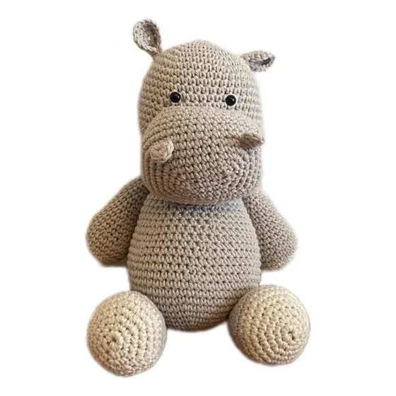 Hipopótamo Tejido A Crochet Muñeco De Apego 30 Cm