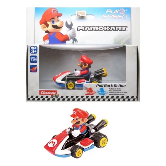 Carrinho De Fricção Mario Pull Speed Mario Kart 1:43 Carrera