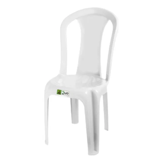 DUOPLAST Cadeira Branca Blanco Suave 88 cm 45 cm Pack 10