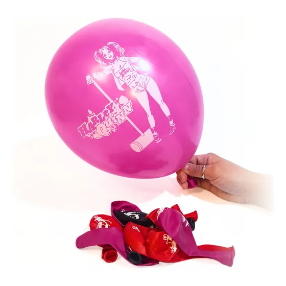 Globo De Latex Estampado X 10 Un Temática Harley Quinn
