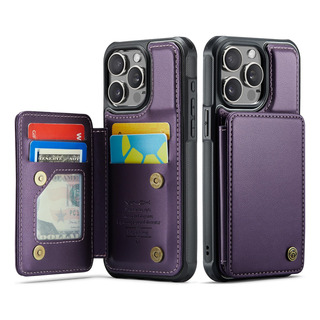 Funda Para iPhone 15 Pro Tipo Billetera Violeta Funda Para iPhone 15 Pro Tipo Billetera Violeta