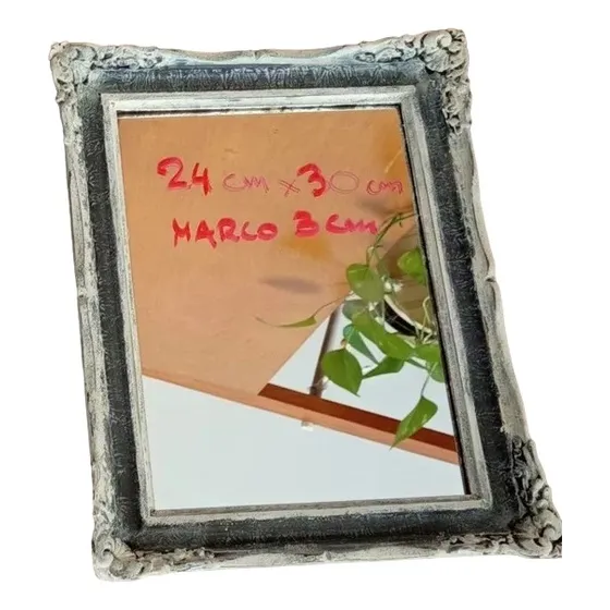 Espejo Marco Antiguo Madera Y Yeso