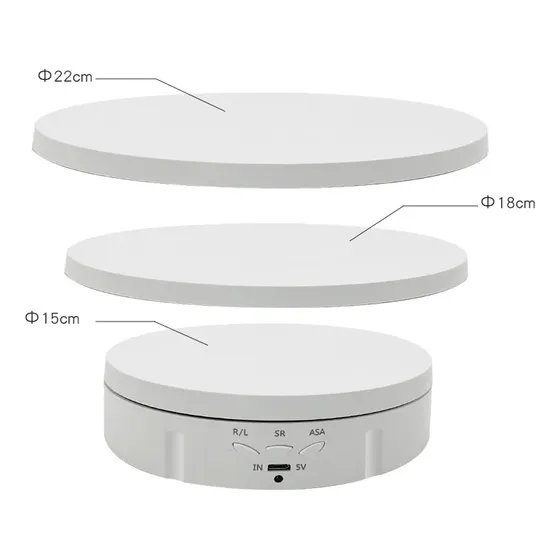 Plataforma Giratoria Eléctrica De 360 Grados Con Carga Usb G