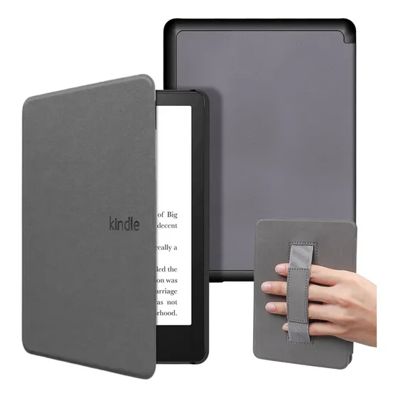 Capa Com Alça Para Kindle Paperwhite 12a Geração 7.0 Sa568b Cor Cinza
