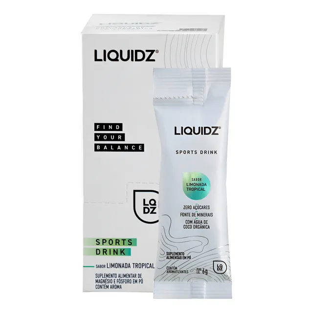 Liquidz Suplemento Isotonico Limonada Tropical Veg 14 Saches