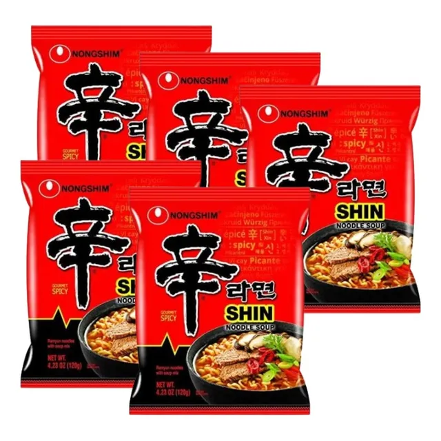 Ramen Picante Coreano Shin Ramyun 5 Pack  120 Grs C/u