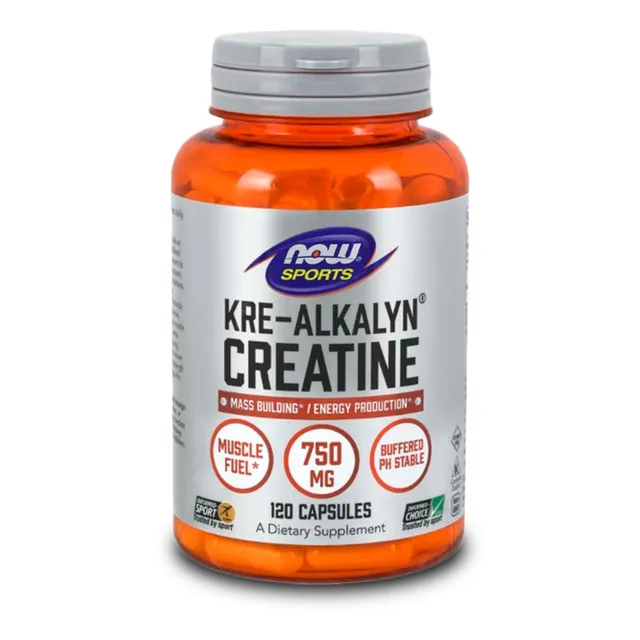 Creatina Kre-alkalyn (750 mg) 120 cápsulas Now Sports