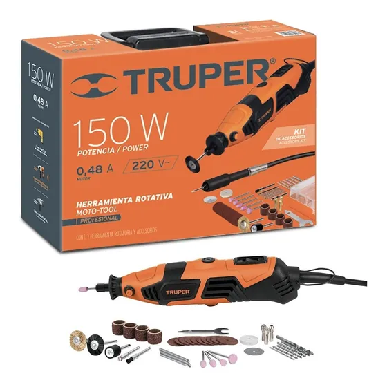 Taladro Dremel Mini Torno Con Accesorios Y Maleta Truper 