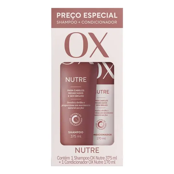 Kit Ox Nutrição Intensa Shampoo 375ml E Condicionador 170ml