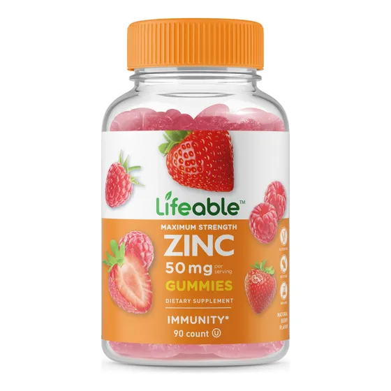Suplemento Lifeable Zinc En Gomitas De 50 Mg Y 90 Gomitas