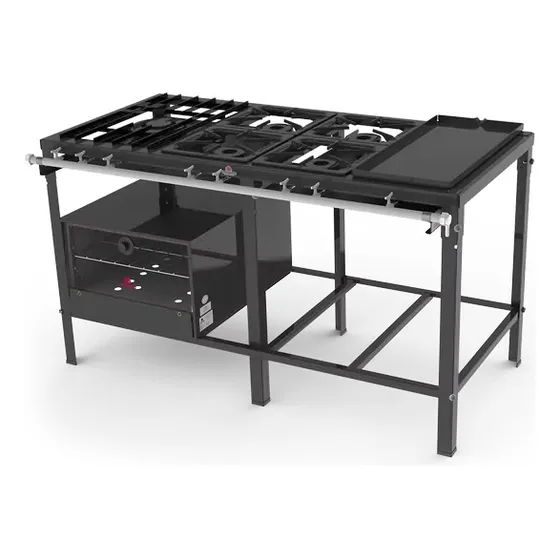 Cocina Industrial 5 H Progas C/ Horno P/ Chapa  Y Plancha