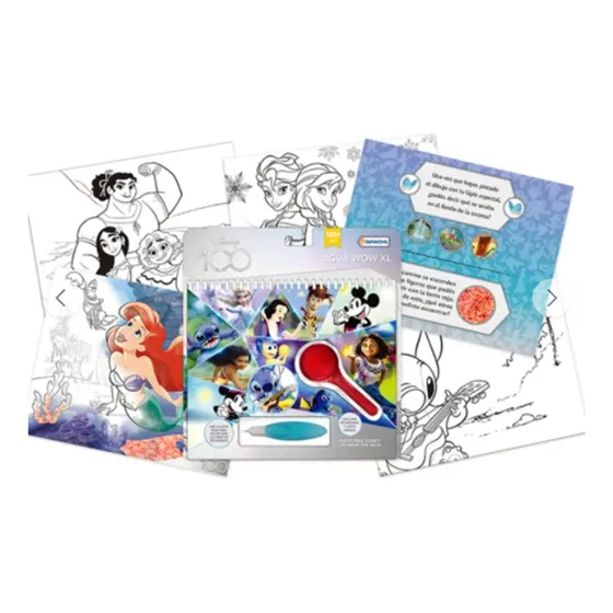 Libro Para Colorear Lapiz De Agua + Lupa - Disney