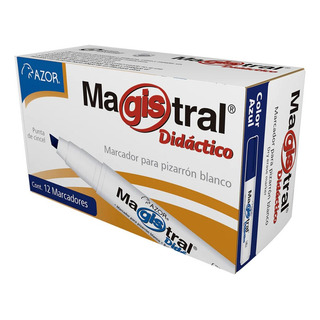 12pz Marcadores Pizarrón Blanco Magistral Didactico Azor 6mm Color: Azul 12pz Marcadores Pizarrón Blanco Magistral Didactico Azor 6mm Color: Azul