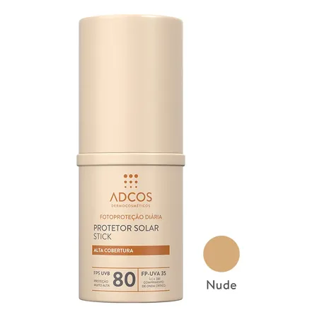 Protetor Solar Adcos Tonalizante Base Stick Fps80 17g- Nude