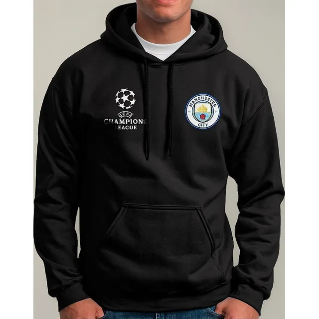 Buzo Hoodie Capota Deportivo Manchester City Fc Champions H