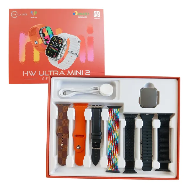 Smartwatch Hw Ultra Mini 2 Wearfit Serie 9 41mm 7 Pulseiras