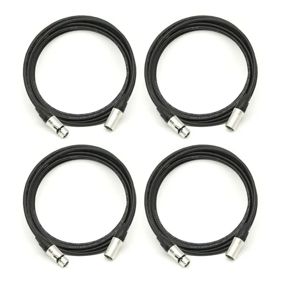 Kit Com 4 Cabo Dmx 110 Ohms Iluminação Dmx 512 Profissional