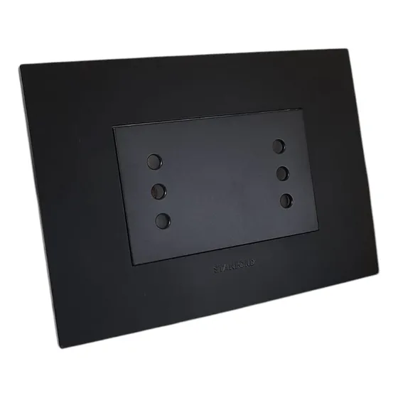 Tomacorriente Enchufe Doble Negro Punteado 10a 220v Sec.
