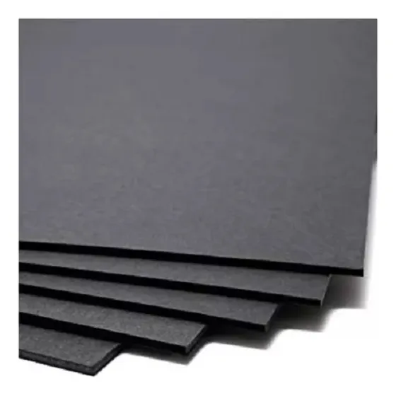 10 Pliegos De Cartón Piedra Negro 55x77 Cms 1.5mm