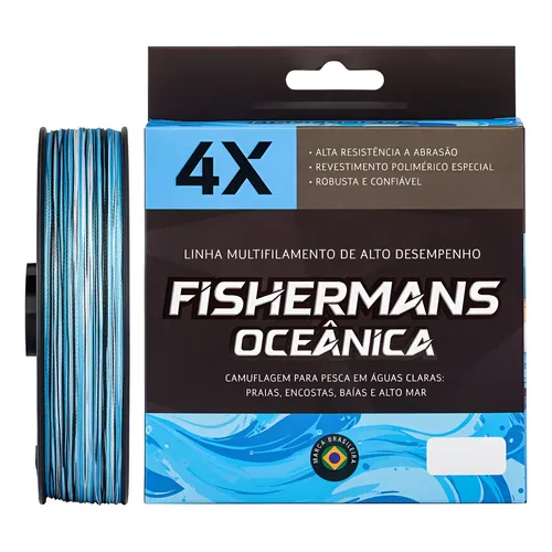 Linha De Pesca Fishermans Multifilamento 8x 1200m Cor Oceânica