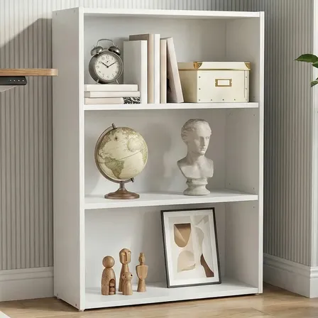 Vasagle Estante De Livros, 3 Níveis 24x60x81cm Branco Nuvem Branco