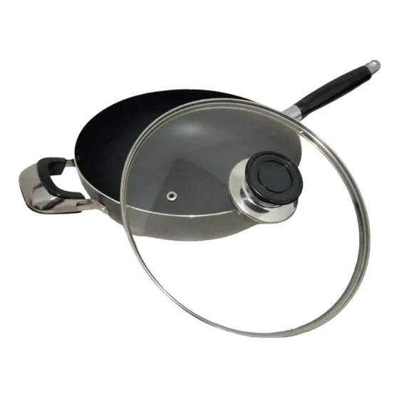 Sartén Antiadherente Resistente Tapa Vidrio 28cm Olla Cocina