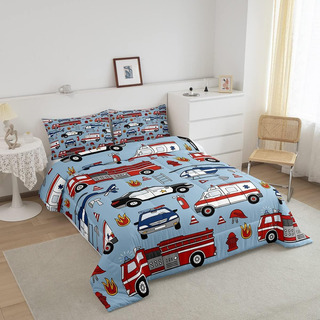 Feelyou Juego De Cama De Coche De Policía De Dibujos Animado Feelyou Juego De Cama De Coche De Policía De Dibujos Animado