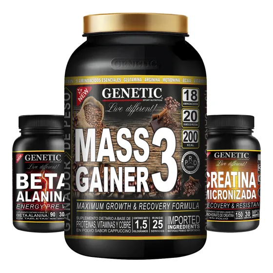 Masa Muscular Proteína Fase 3 Beta Alanina Creatina Genetic
