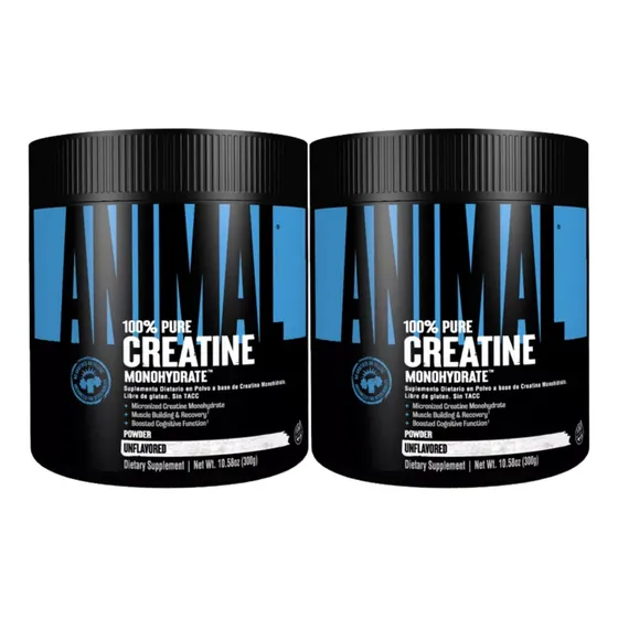 2 Creatina 100% Pura Monohidratada Animal 300gr