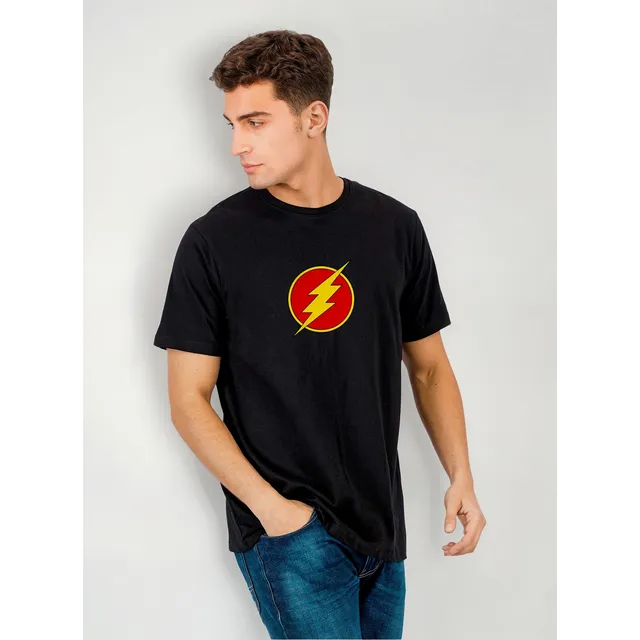 Camiseta Remera Algodón Hombre Flash Logo Comics 