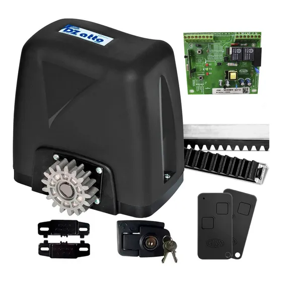 Kit Motor P/ Portão Eletrônico Dz Atto 350kg 3 Metros Rossi
