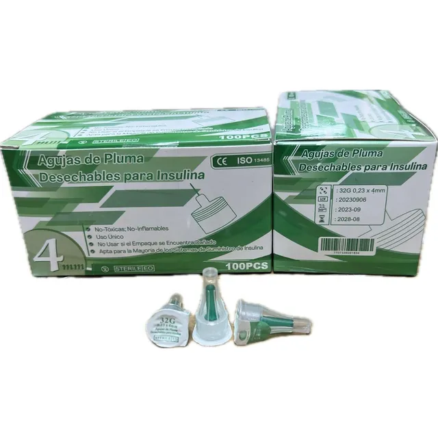 Agujas Para Pluma De Insulina Ziboject 32gx4mm Caja X100 Und