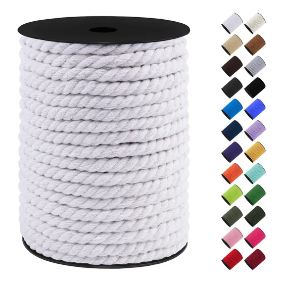 Cuerda De Macramé De Algodón 8 Mm X 40 M Colores