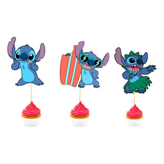 30 Pzas Mini Cake Topper Stitch Fiesta Infantil Para Cupcake 30 Pzas Mini Cake Topper Stitch Fiesta Infantil Para Cupcake